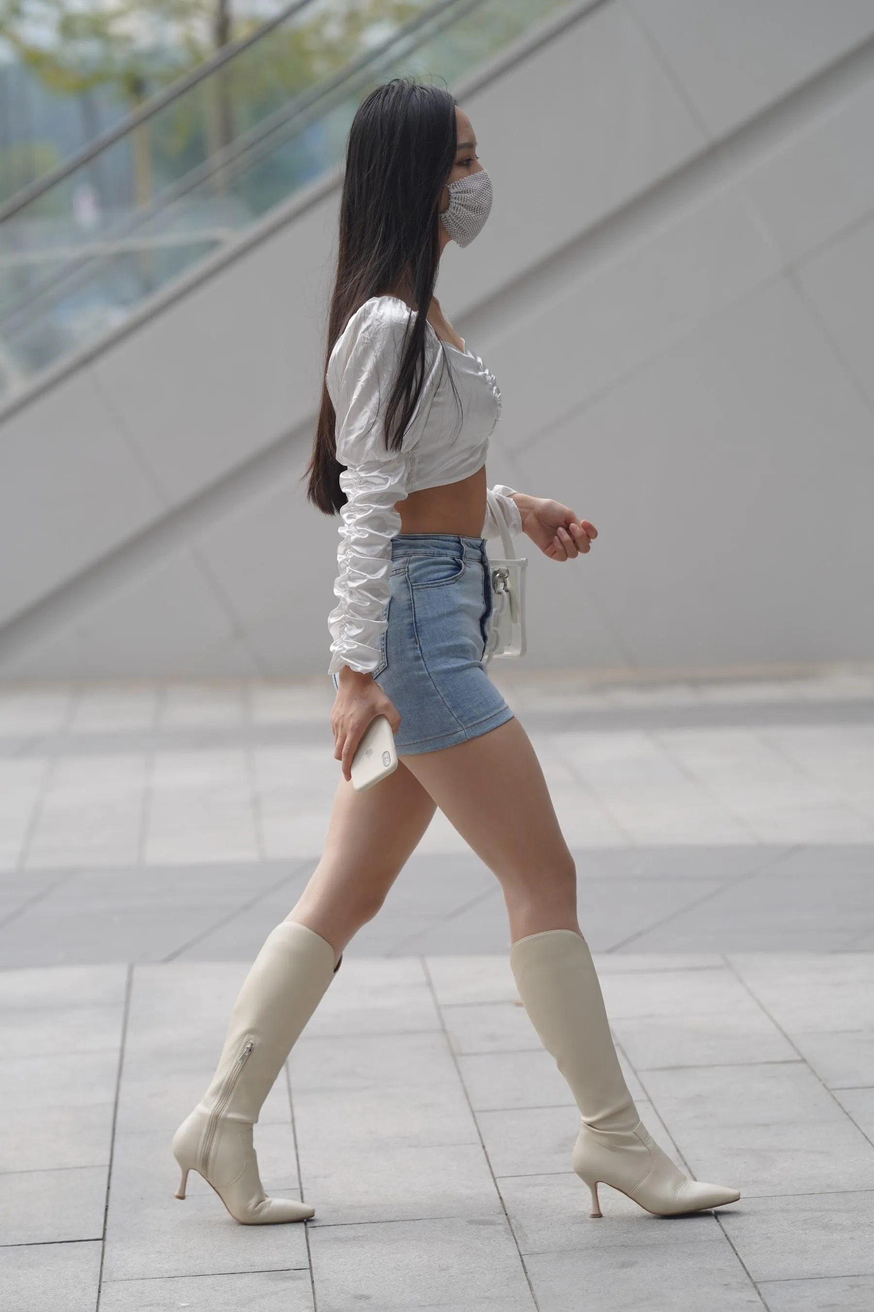 魔镜街拍 NO.170 凯恩街拍摄影-牛仔裙小姐姐 [304P]插图4